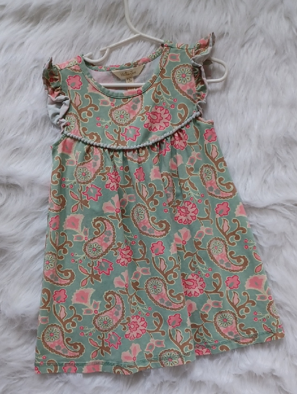 Matilda Jane Dress. Toddler Girl Size 4. Mint Green Floral. 95% Cotton.